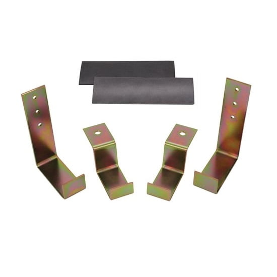 Speedway Motors Steel Radiator Mounting Bracket with Rubber Pads Kit Universal Fit Zinc Plated Hardware for Secure Radiator Support with Upper and Lower Brackets