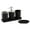 🍒 Black_New#3004, variant on Black Plastic Bathroom Accessory Set with Tray Toothbrush Cup Soap Dispenser and Soap Dish for Vanity Organization