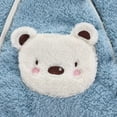 thumbnail image 3 of WOYY Boy's Romper Cute Bear Embroidery Hooded Jumpsuit Soft Warm Outerwear, 3 of 5