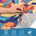thumbnail image 3 of Yayeee Kitchen Curtains Tier Pair Light Filtering 27"x24" Rod Pocket Short Cafe Window Panel, Colorful Abstract Eagle, 3 of 7