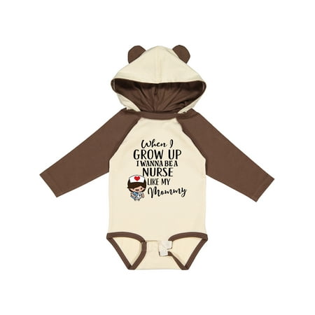 

Inktastic Future Nurse Like my Mom Girls Long Sleeve Baby Bodysuit