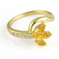thumbnail image 2 of Gold Plated Designer Jewelry Citrine Hydro Quartz Gemstone Ring, 2 of 5
