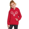 thumbnail image 2 of Wxolcjlv Toddler Kids Girls Hooded Sweatshirt Tennis Screen Printed Long Sleeve Pullover Hoodie Winter Wram Loose Fit Comfy Everyday Wear Outerwear Hoody Sweatshirts, 2 of 3