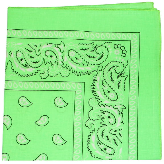 Qraftsy Neon Colors Paisley Bandana - Cotton - Available in 1 Pack or 3 Pack
