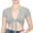 HGREY, variant on Women's Sexy Casual Tie Knotted Front Soft Rib Jersey Crop Top - Made in USA