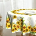 thumbnail image 2 of Sunflower Tablecloth Round Flower Table Cloth Summer Circle Table Cloths Spring Floral Tablecloths for Round Tables for Dining Kitchen Picnic Farmhouse Decor 60 inch, 2 of 8