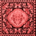 thumbnail image 1 of Ahgly Company Indoor Square Medallion Red French Area Rugs, 8' Square, 1 of 4
