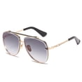 thumbnail image 3 of 5 uds gafas de sol Steampunk para hombres polarizadas doble puente Retro gafas de sol redondas gruesas-marco de Metal de diseñador para mujeres y hombres, 3 of 5