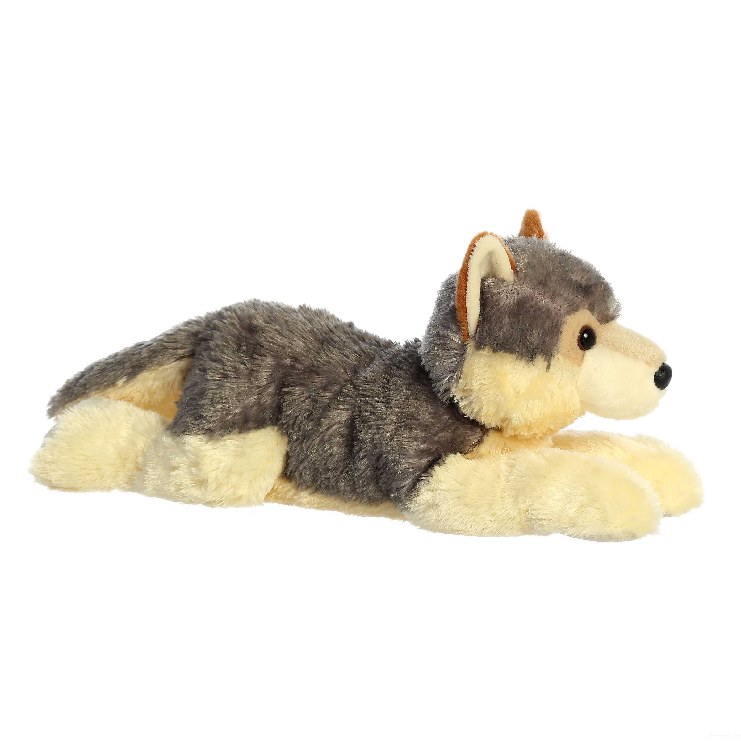 Aurora - Large Gray Grand Flopsie - 16.5" Wily Wolf - Adorable Stuffed Animal