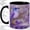 Black, variant on Purple Hummingbird Accent Mug, 11oz Ceramic Coffee Cup for Bird Lovers