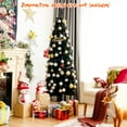 thumbnail image 2 of Costway 6ft Unlit Artificial Christmas Pencil Tree with Metal Stand Black, 2 of 10
