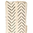 thumbnail image 2 of The Bead Chest White Bogolan Mali Mud Cloth - Handmade African Textile from West Africa - 40x64 Inches - Ideal for Home Decor, Boho Throw Blanket, Upholstery, or Crafts, 2 of 4