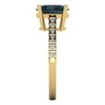 thumbnail image 3 of 2.21 ct Oval Cut Natural London Blue Topaz Solitaire with Accents Engagement Ring for Women in 18K Yellow Gold, 3 of 5
