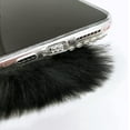 thumbnail image 3 of Compatible with iPhone 15 Pro Max Plush Furry Case with Luxury Bling Diamond Rhinestones Cute 3D Fox Head Women Girls Winter Warm Shockproof Protective Cover, Black, 3 of 11