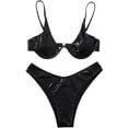 thumbnail image 1 of Maillot de Bain Deux Pièces pour Femmes, Bikini Triangle et String à Nouer sur le Côté, 1 of 3
