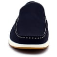 thumbnail image 4 of Aston Marc Men's Loafers, Comfortable Leather Footwear for Everyday Wear & Office, Stylish Slip-On Casual Shoes - Navy, Size 9.5, 4 of 6
