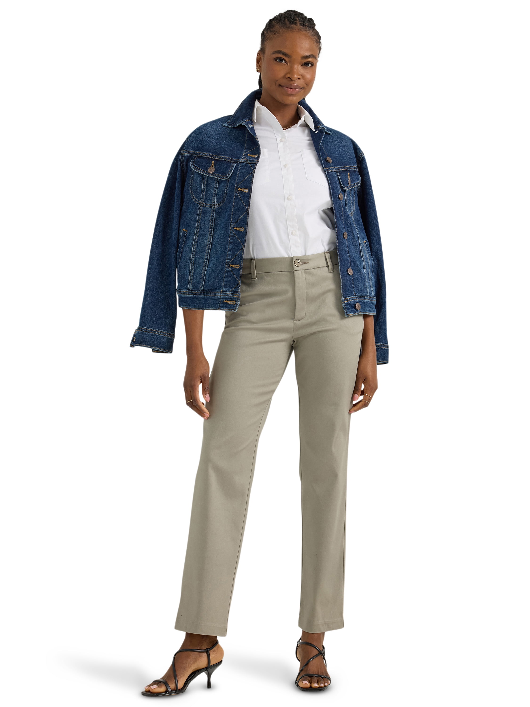 Lee✿︎ Lee Women's Straight Leg Woven Pant with Comfort Waist