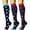 09-Navy, variant on SwiftWear 3 Pairs Colorful Unisex Compression Socks for Women Men Support Knee High Socks for Athletic Running CyclingTravel Nurse