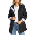 thumbnail image 3 of Winter Jackets for Women Plus Size Turndown Collar Long Sleeve Solid Color Waterproof Mesh Lining Windbreaker with Zipper Pockets for Hiking Camping Casual Outdoor Activities, 3 of 10
