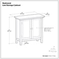 thumbnail image 6 of Simpli Home Redmond SOLID WOOD 32 inch Wide Transitional Low Storage Cabinet in Distressed Grey, 6 of 8
