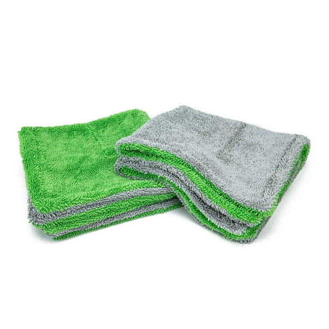 Toalla de Microfibra Autofiber Verde Gris Dreadnought Jr. para Secado de Vehículos