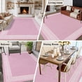 thumbnail image 5 of Rectangle Area Rugs 6 x 9 Ft, Pink Retro Greek Key Non-Slip Residential Carpet, Geometric Greece Ancient Rustic Indoor Crawling Mats Runner Rugs for Living Room/Dining Room/Bedroom, 5 of 8