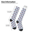 thumbnail image 5 of Daiia Sports Socks Donut with the USA Fag Printed Novelty Crew Socks for Men Women Knee High Socks Cotton Socks Soft & Breathable Support Unisex Socks, 5 of 9