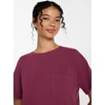 thumbnail image 5 of Joyspun Women’s Cotton-Blend Sleep Lounge Top with Short Sleeves, Sizes S-3X, 5 of 6