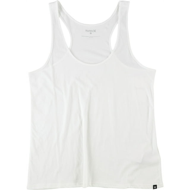 Hurley Womens Perfect Racerback Tank Top, White, Medium