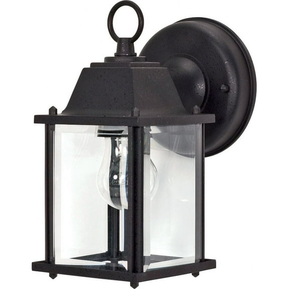 Nuvo 60-638 - 1 Light - 9" - Wall Lantern - Cube Lantern w/ Clear Beveled Glass