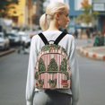 thumbnail image 7 of FORMRS Mini Backpack Purse for Women Quilted Travel Daypack Casual Shoulder Bag, Stripes Trees, 7 of 7