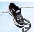 thumbnail image 5 of LUCKY STEP Stylish Thick Soled Sneakers Multi Colored Shoelaces Casual Shoes,Black&White,Womens, 5 of 10
