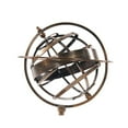thumbnail image 2 of 7" x 7" x 11" Brass Armillary With Compass On Wood Base, 2 of 4