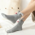 thumbnail image 4 of Yokua Women Winter Fuzzy Slipper Socks Cartoon 3D Rabbit Ears Warm Sleeping Hosiery, 4 of 21
