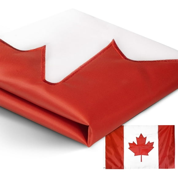 Anley EverStrong Series Canada Flag 3x5 Foot Heavy Duty Nylon - Embroidered and Sewn Stripes - Canadian National Banner Flags