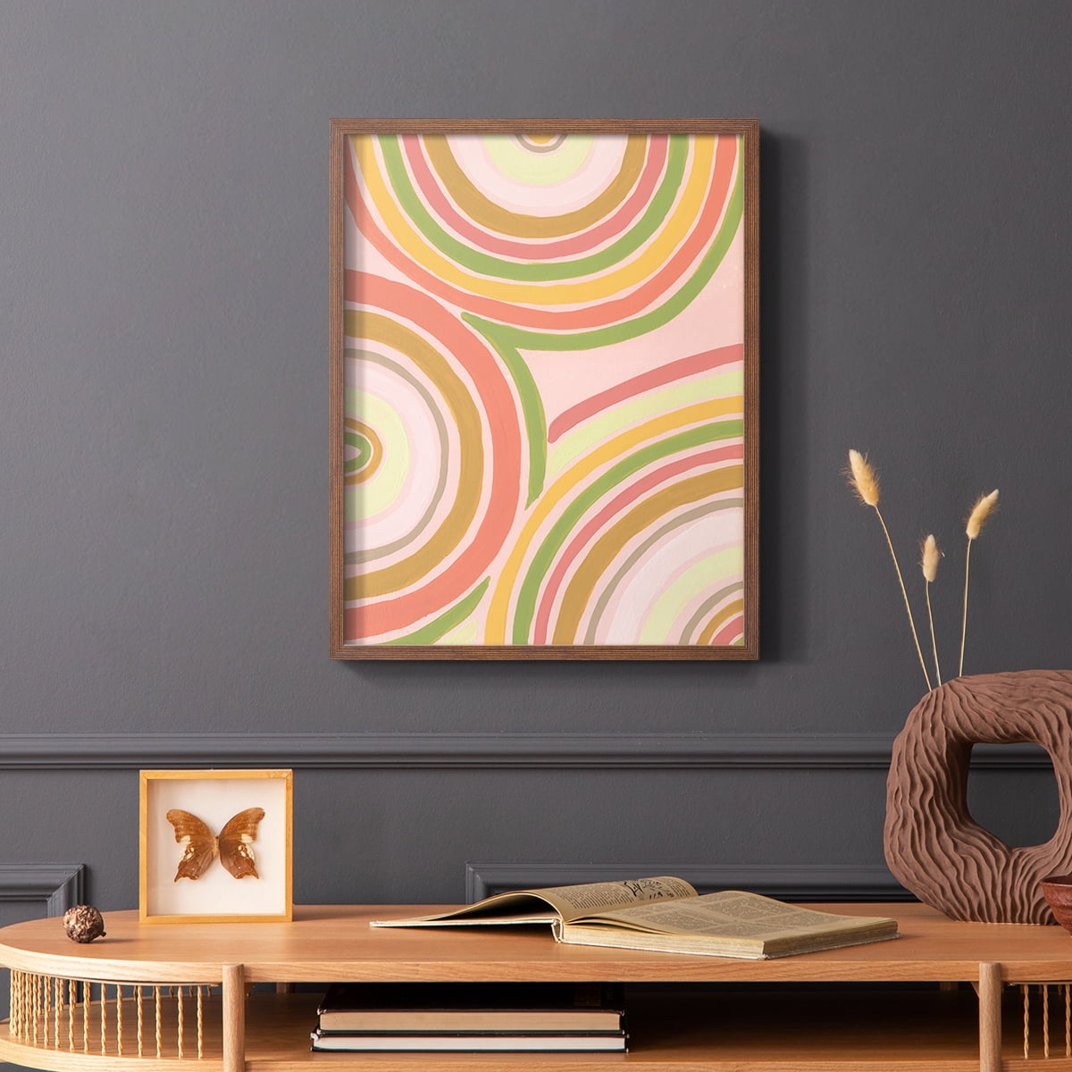 Abstract Rainbow II in Paper Solid Wood 8 x 10 Framed Print