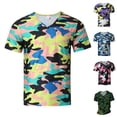 thumbnail image 5 of JAJAHO Camo Shirts For Men Camouflage Short Sleeve T Shirt With Pocket Summer Casual V Neck Base Layer Tee Shirts Casual Daily Wear Soft Tops, 5 of 6