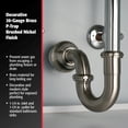 thumbnail image 3 of Keeney K100BN 1-1/4 x 1-1/4 in. Decorative Brass P-Trap, Brushed Nickel, 3 of 9
