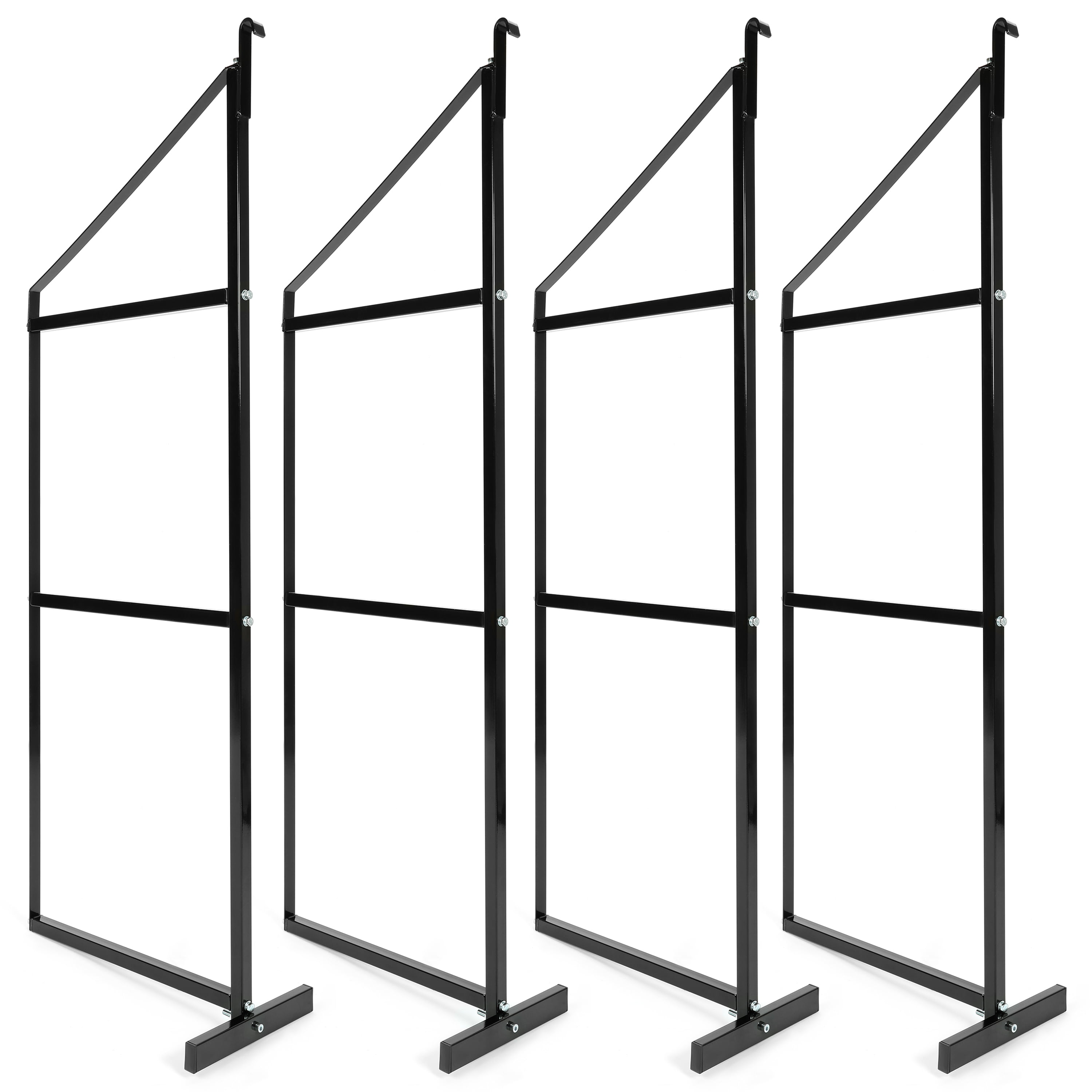 HECASA Cargo Shipping Container Shelving Brackets Instant Hook Hang Shelf Universal for Maximize Storage Cargo Space 4 Pack, Size: 61.81, Black