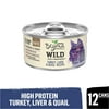(12 Pack) Purina Beyond Grain Free, Natural, High Protein Pate Wet Cat Food, WILD Turkey, Liver & Quail, 3 oz. Cans