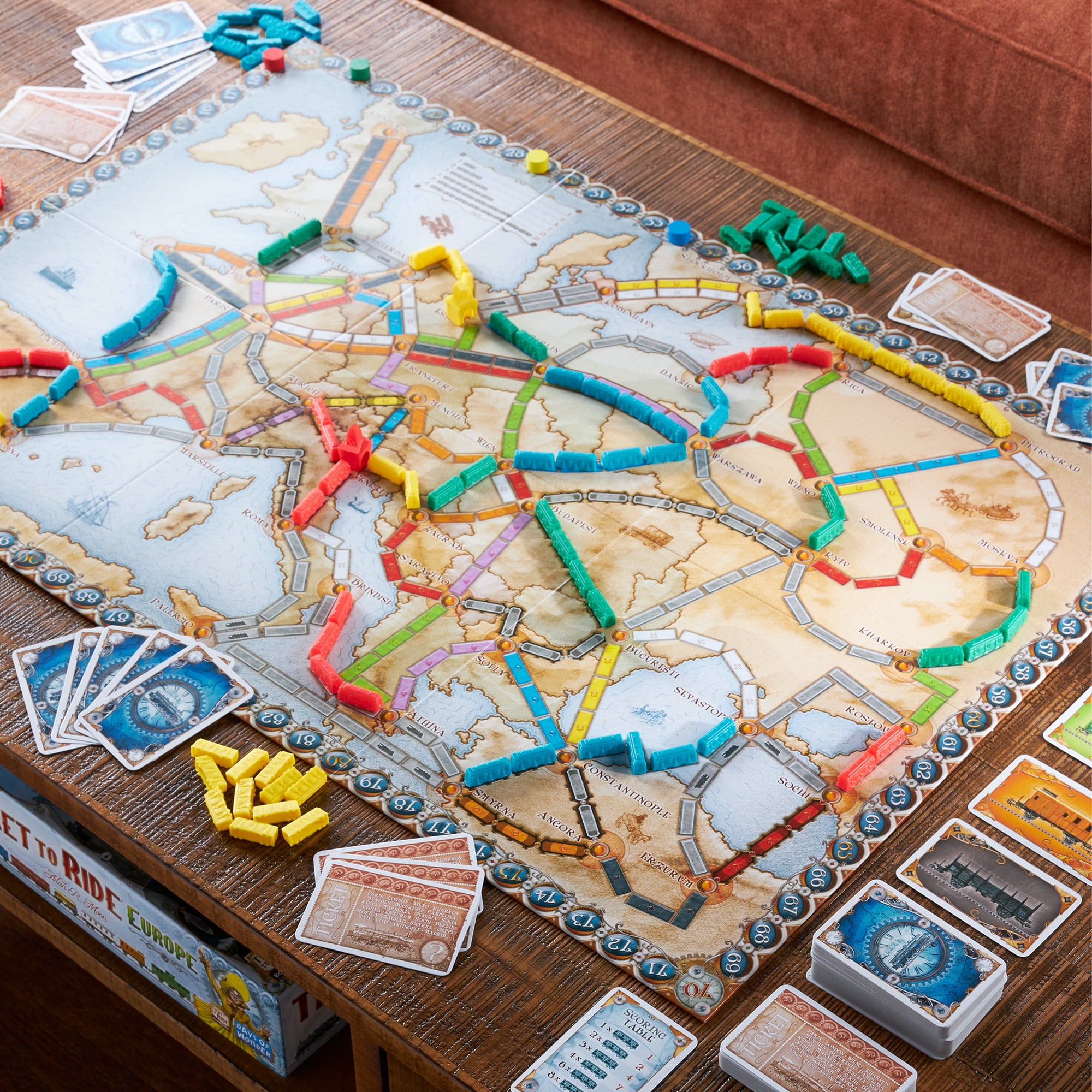 versnelling Geneigd zijn Assimilatie Ticket to Ride Europe Strategy Board Game for Ages 8 and Up, from Asmodee -  Walmart.com