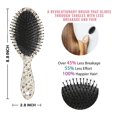 thumbnail image 6 of White Christmas Star and Gift Pattern Hair Brush,Girls Detangling Hair Brush,Glide Through Tangles with Ease for Wet & Dry Hair,8.8"X2.8", 6 of 7
