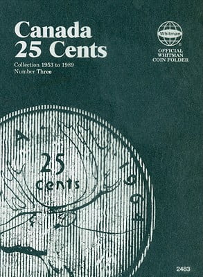 WHITMAN COIN FOLDER # 2483 CANADA 25 CENTS