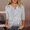 Gray, variant on Viluyesy Women's 3/4 Sleeves T-Shirt V-Neck Shirt Tops Relaxed Button Loose Blouse Gray Size 2XL