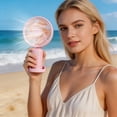 thumbnail image 5 of PoyoKee Portable Fan, 3 Speeds Usb Rechargeable Mini Handheld Fan, Small Desk Fan for Travel Essentials Classroom Camping, 7 in - Pink, 5 of 6