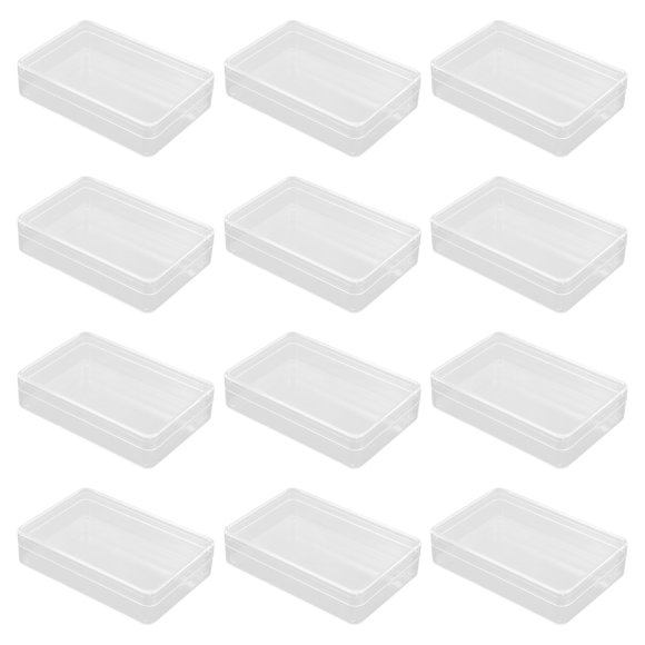 KAKOWELY 12Pcs Plastic Poker Cards Storage Boxes Empty Storage Boxes Poker Cards Holder,3.82"X2.64"X0.98"