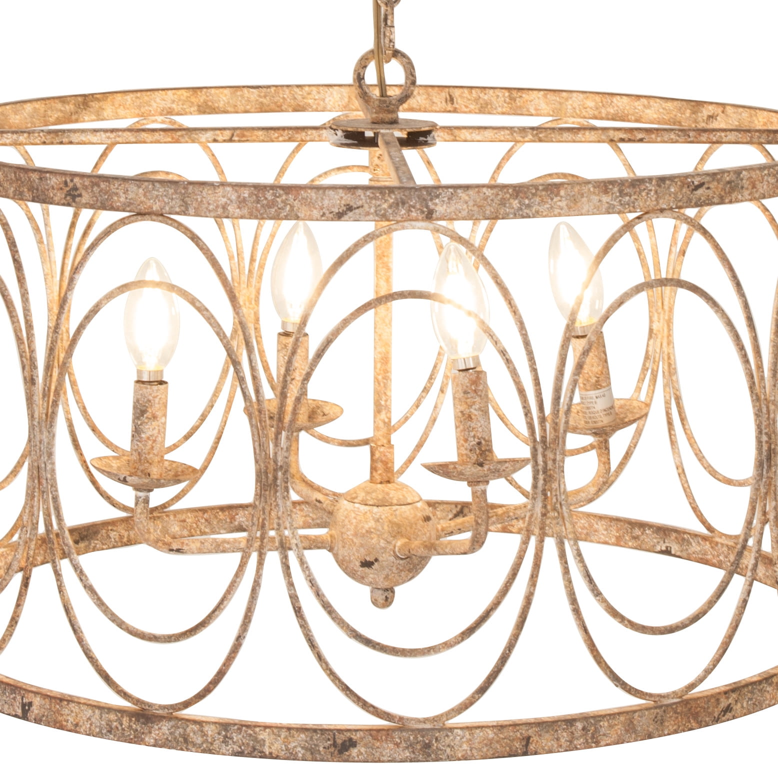 DecMode Modern 14 x 24 inch round chandelier