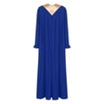 thumbnail image 4 of RUNQHUI Women’s Choir Robe Roman Cassock Flared Long Sleeves Pulpit Robe and Pastor Royal Blue XL, 4 of 5