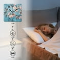 thumbnail image 4 of Non-Ticking Silent Wall Clocks Battery Operated Personalized Decor Clock for Living Room,Bedroom-Spring Cherry Blossoms On Grunge Blue Wall Backdrop(16inch), 4 of 4