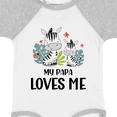 thumbnail image 4 of Inktastic Zebra My Papa Loves Me Boys or Girls Baby Bodysuit, 4 of 5